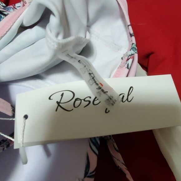 NWT Rosegal Pink Tankini Top with Leaf Pattern (L) - Picture 5 of 5